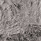 HomeRoots 2' x 6' Sheepskin Double Area Rug in Gray Finish