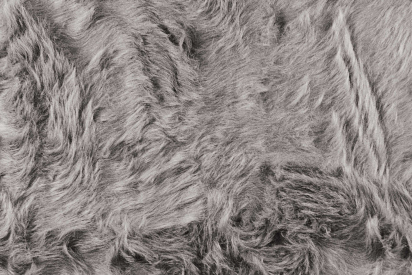 HomeRoots 2' x 6' Sheepskin Double Area Rug in Gray Finish