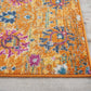 HomeRoots 2' x 6' Sun Gold and Navy Distressed Runner Rug