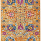 HomeRoots 2' x 6' Sun Gold and Navy Distressed Runner Rug