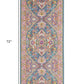 HomeRoots 2' x 6' Teal and Pink Medallion Runner Rug