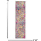 HomeRoots 2' x 6' Yellow and Pink Coral Reef Runner Rug