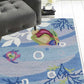 HomeRoots 2' x 7' Blue Aquatic Tropical Runner Rug