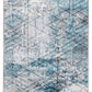 HomeRoots 2' x 7' Blue Gray Abstract Cuboid Modern Runner Rug