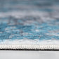HomeRoots 2' x 7' Blue Gray Abstract Cuboid Modern Runner Rug