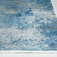 HomeRoots 2' x 7' Blue White Abstract Sky Runner Rug