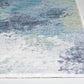 HomeRoots 2' x 7' Blue Yellow Abstract Sky Runner Rug