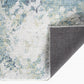 HomeRoots 2' x 7' Blue Yellow Abstract Sky Runner Rug