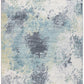 HomeRoots 2' x 7' Blue Yellow Abstract Sky Runner Rug