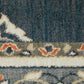 HomeRoots 2' x 7' Blue and Beige Floral Medallion Indoor Runner Rug