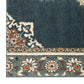 HomeRoots 2' x 7' Blue and Beige Floral Medallion Indoor Runner Rug