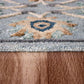HomeRoots 2' x 7' Blue and Beige Floral Runner Rug