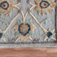 HomeRoots 2' x 7' Blue and Beige Floral Runner Rug