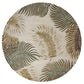 HomeRoots 2' x 7' Blue or Sage Tropical Leaves Rug