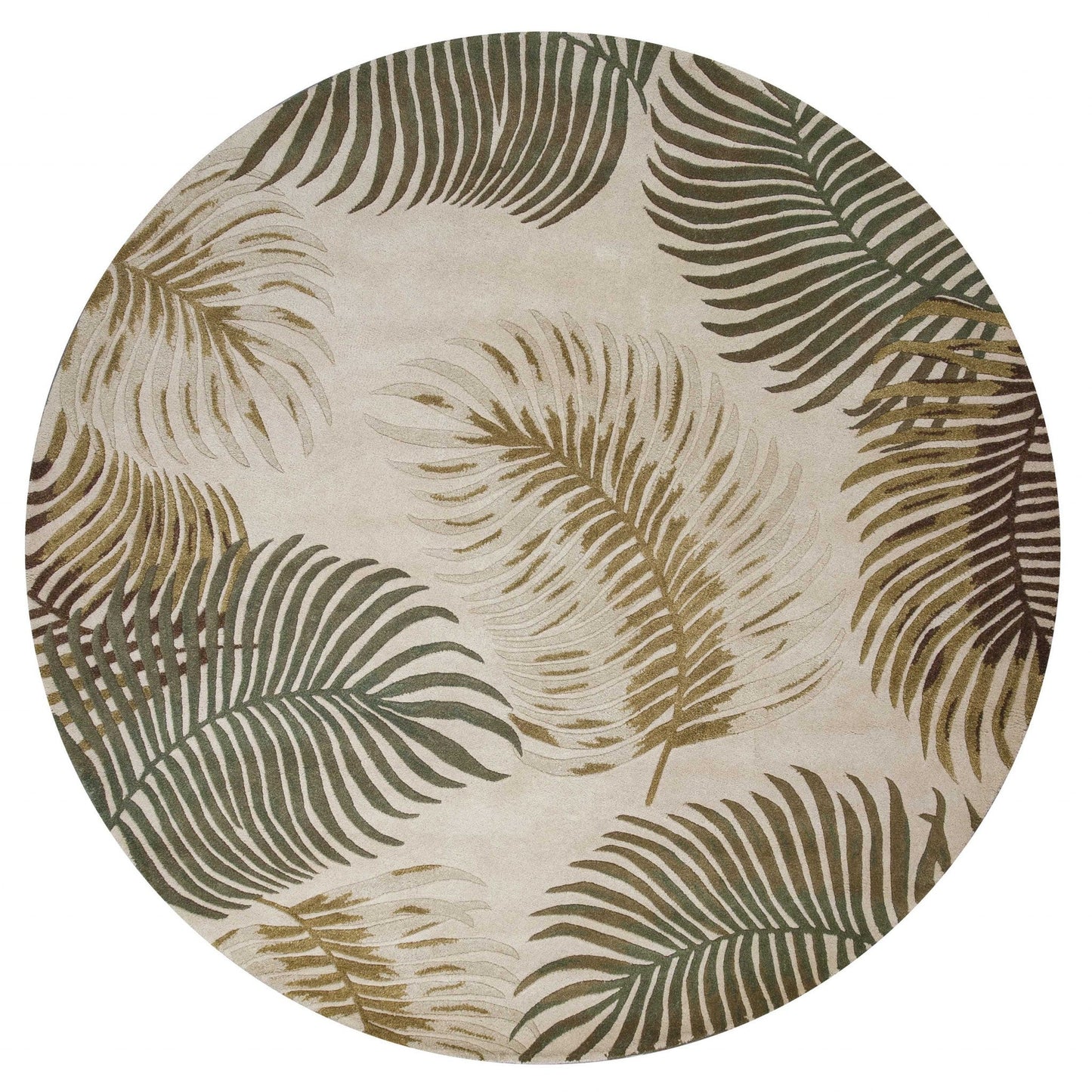HomeRoots 2' x 7' Blue or Sage Tropical Leaves Rug