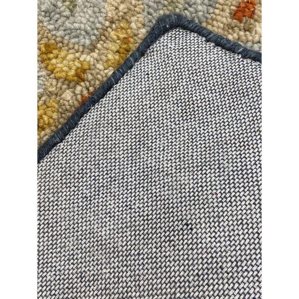 HomeRoots 2' x 7' Charcoal Floral Medallion Runner Rug