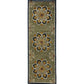 HomeRoots 2' x 7' Charcoal Floral Medallion Runner Rug