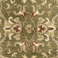HomeRoots 2' x 7' Emerald Green Floral Vine Wool Runner Rug
