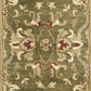 HomeRoots 2' x 7' Emerald Green Floral Vine Wool Runner Rug