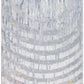 HomeRoots 2' x 7' Gray Distressed Steps Abstract Runner Rug