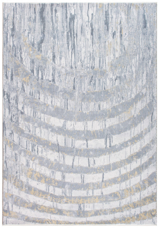 HomeRoots 2' x 7' Gray Distressed Steps Abstract Runner Rug