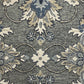 HomeRoots 2' x 7' Gray Floral FIligree Runner Rug