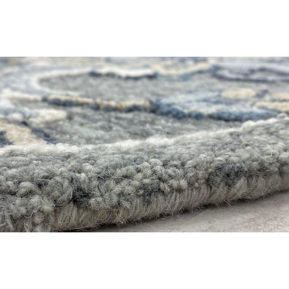 HomeRoots 2' x 7' Gray Floral FIligree Runner Rug