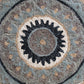 HomeRoots 2' x 7' Gray Geometric Medallion Runner Rug