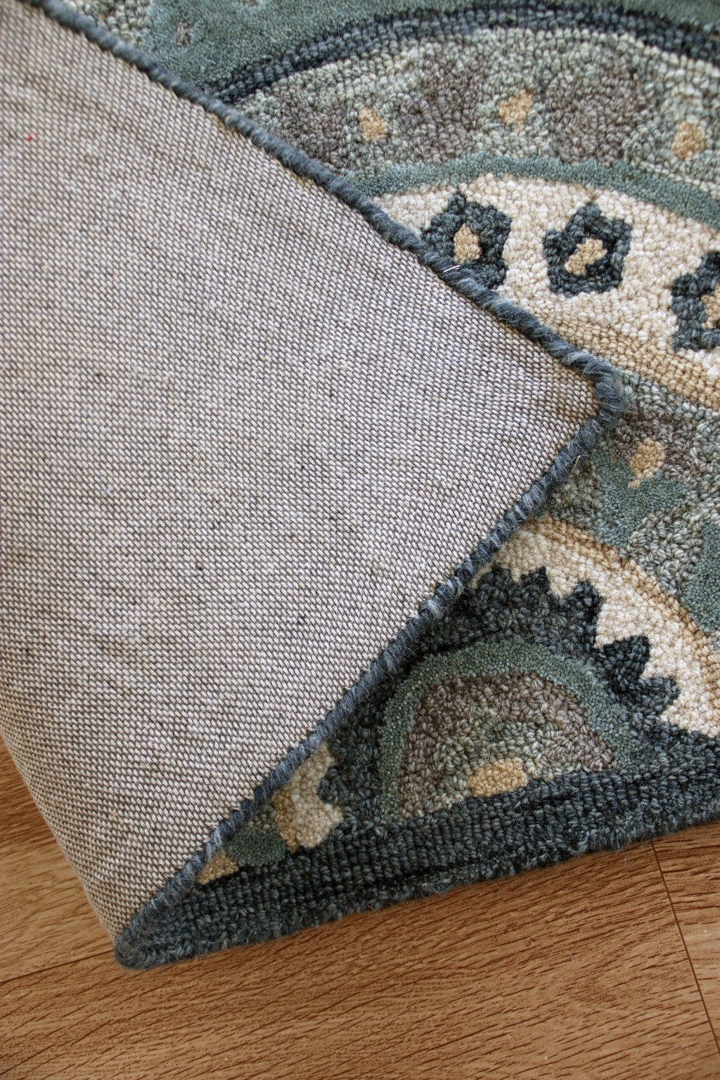 HomeRoots 2' x 7' Gray Geometric Medallion Runner Rug