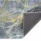 HomeRoots 2' x 7' Gray Gold Abstract Rings Runner Rug