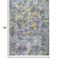 HomeRoots 2' x 7' Gray Gold Abstract Rings Runner Rug