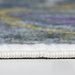 HomeRoots 2' x 7' Gray Gold Abstract Rings Runner Rug