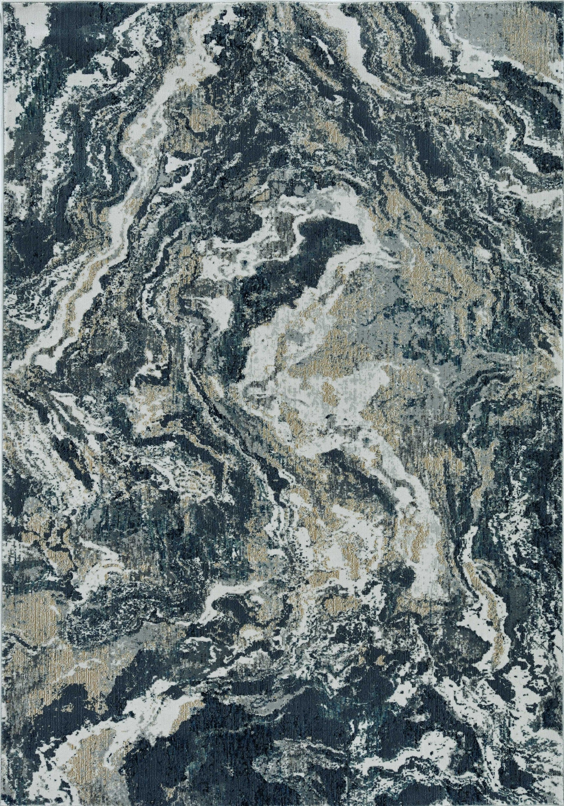 HomeRoots 2' x 7' Grey Polypropylene and Polyester Runner Rug