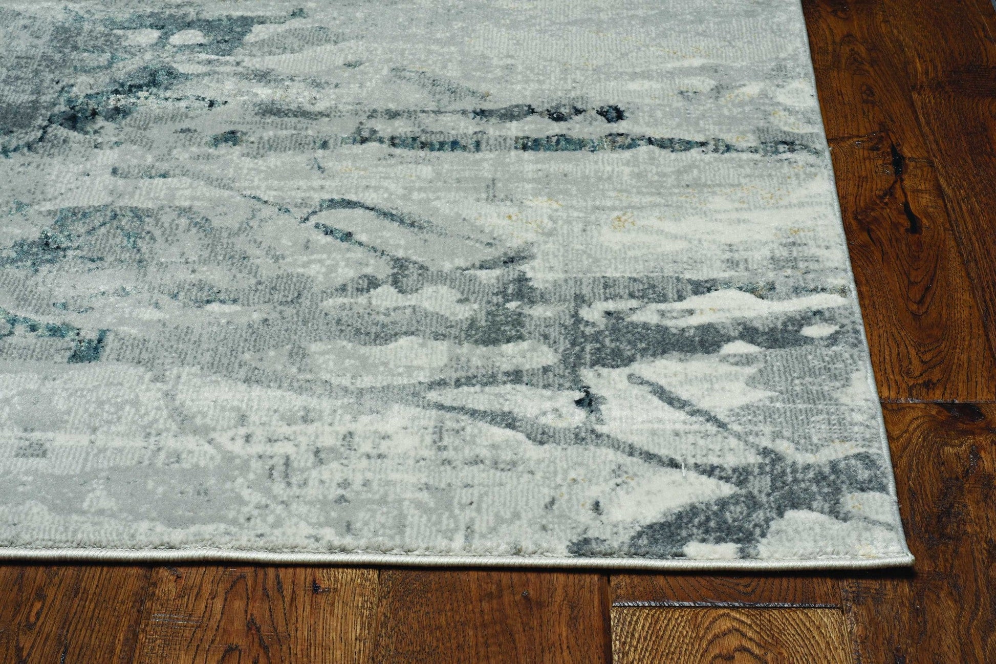 HomeRoots 2' x 7' Grey Polypropylene and Polyester Runner Rug