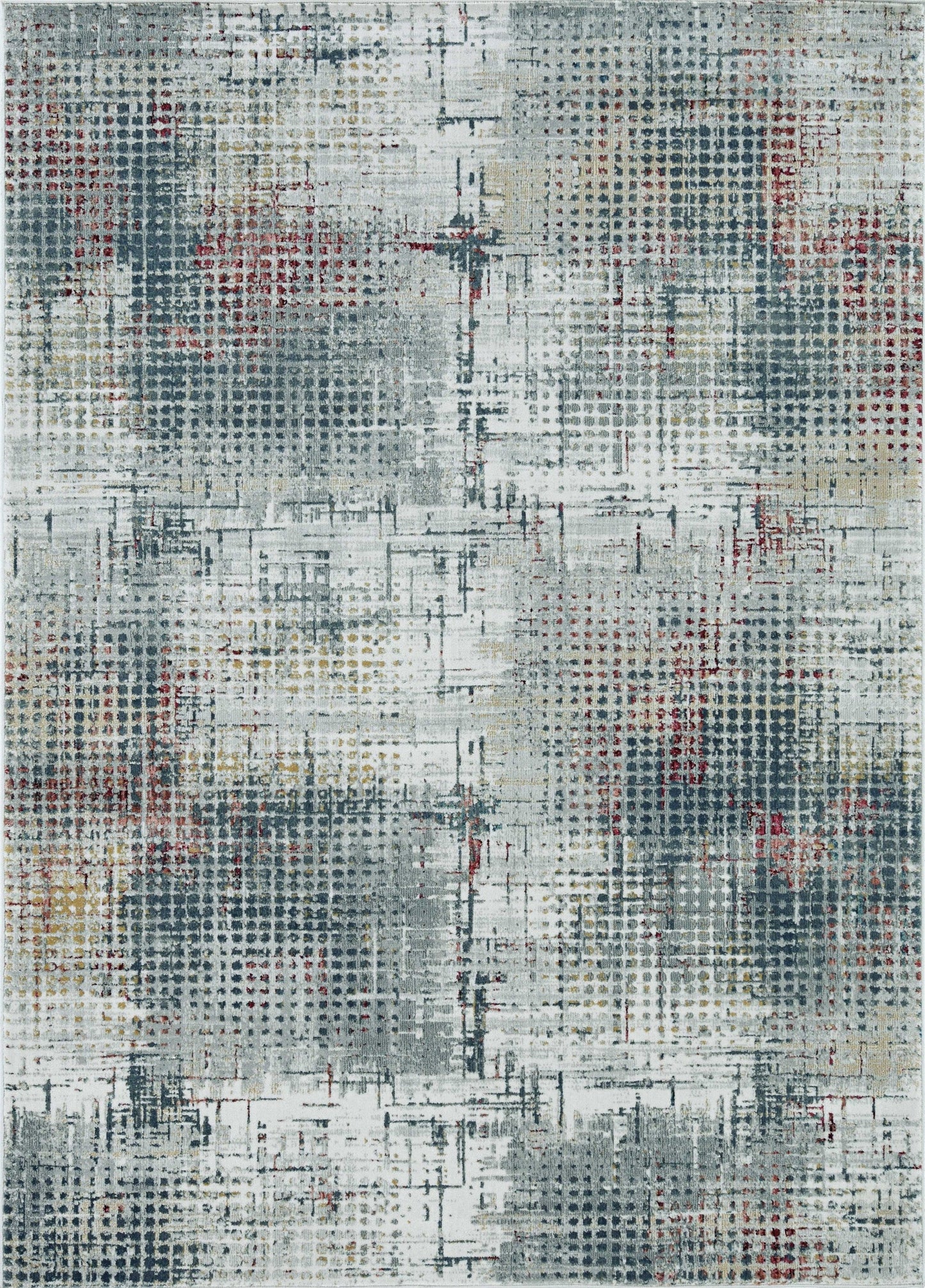 HomeRoots 2' x 7' Grey or Brick Polypropylene and Polyester Runner Rug