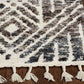 HomeRoots 2' x 7' Grey or Ivory Geometric Diamond Runner Rug with Fringe