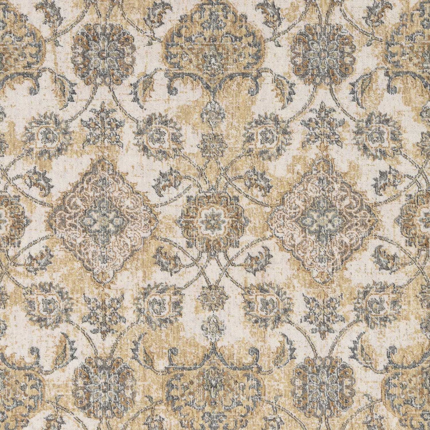 HomeRoots 2' x 7' Ivory Sand Floral Vine Wool Indoor Runner Rug