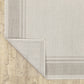 HomeRoots 2' x 7' Ivory and Gray Bordered Indoor Outdoor Runner Rug