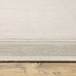 HomeRoots 2' x 7' Ivory and Gray Bordered Indoor Outdoor Runner Rug