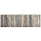 HomeRoots 2' x 7' Ivory or Blue Landscape Viscose Runner Rug