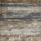 HomeRoots 2' x 7' Ivory or Blue Landscape Viscose Runner Rug