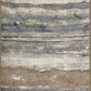 HomeRoots 2' x 7' Ivory or Blue Landscape Viscose Runner Rug