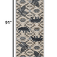 HomeRoots 2' x 7' Ivory or Blue Polypropylene Runner Rug
