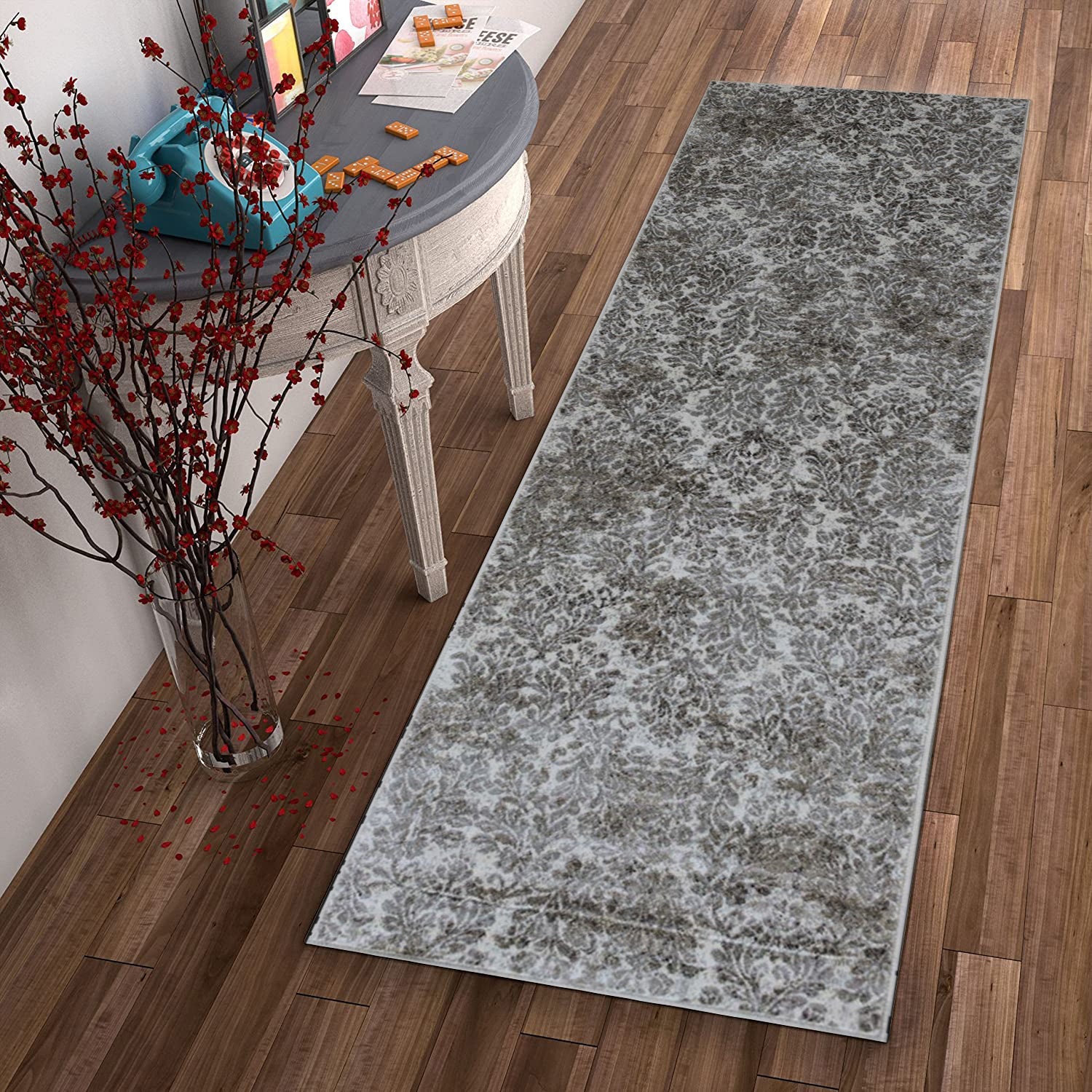 HomeRoots 2' x 7' Ivory or Sand Ancient Viscose Runner Rug