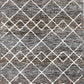 HomeRoots 2' x 7' Mocha Geometric Diamond Runner Rug with Fringe