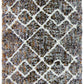 HomeRoots 2' x 7' Mocha Geometric Diamond Runner Rug with Fringe