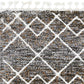 HomeRoots 2' x 7' Mocha Geometric Diamond Runner Rug with Fringe