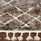 HomeRoots 2' x 7' Mocha Geometric Diamond Runner Rug with Fringe