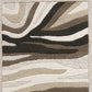 HomeRoots 2' x 7' Natural Abstract Waves Wool Runner Rug