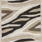 HomeRoots 2' x 7' Natural Abstract Waves Wool Runner Rug